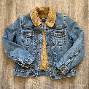 Denim jacket fuzzy inside
